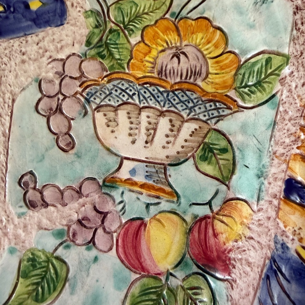 *RARE* Vietri Hand Painted Mosaic Decorative Plate Made in Italy - Picture 4 of 8